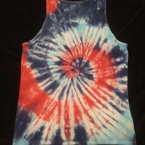Handmade american tie dye tank top. Mens medium.